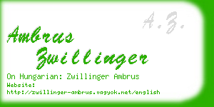 ambrus zwillinger business card